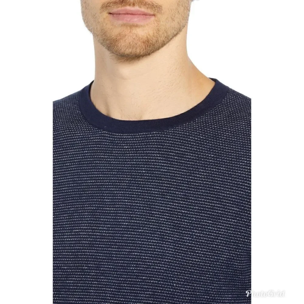 J.Crew Cotton Cashmere piqué crewneck sweater in birdseye stitch